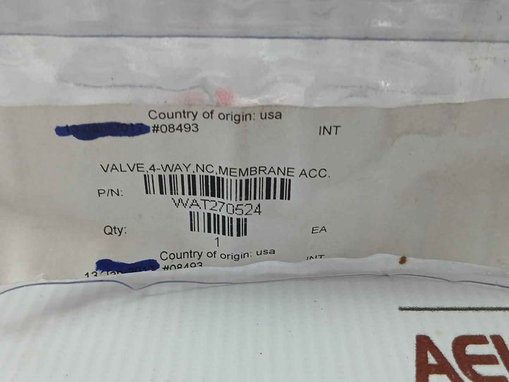 018-0186-900 4-way Nc Membrane Valve Vac-20 Psig 1-meter Parker