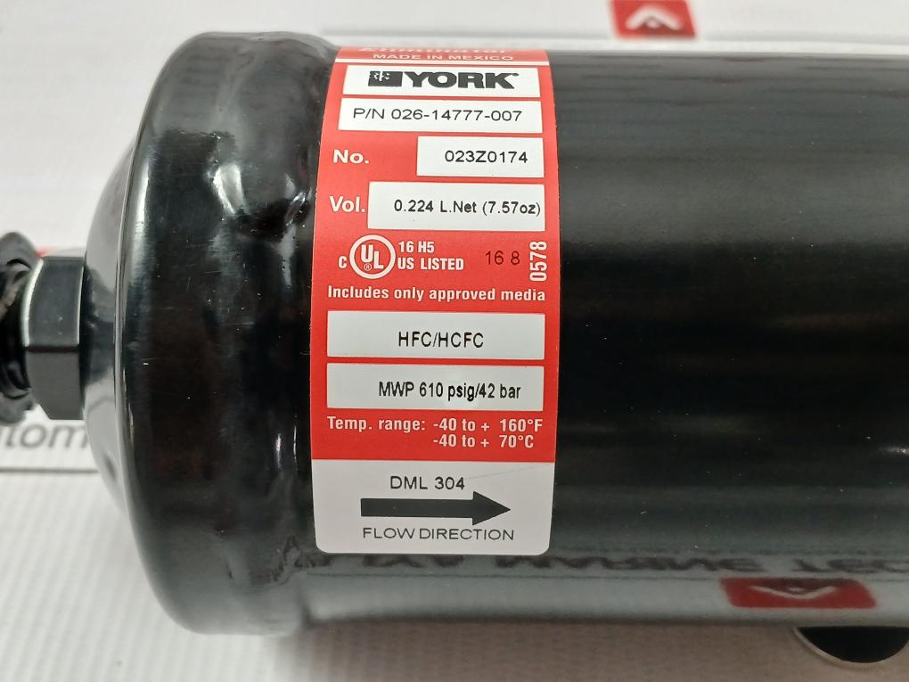 026-14777-007 York Liquid Line Filter Dryer 610 Psig/42 Bar
