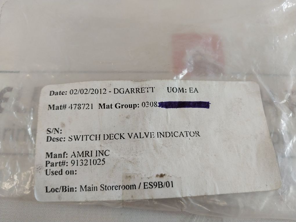 Crouzet 83 139 Switch Deck Valve Indicator With Cable 250V 6A