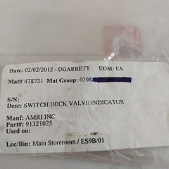 Crouzet 83 139 Switch Deck Valve Indicator With Cable 250V 6A