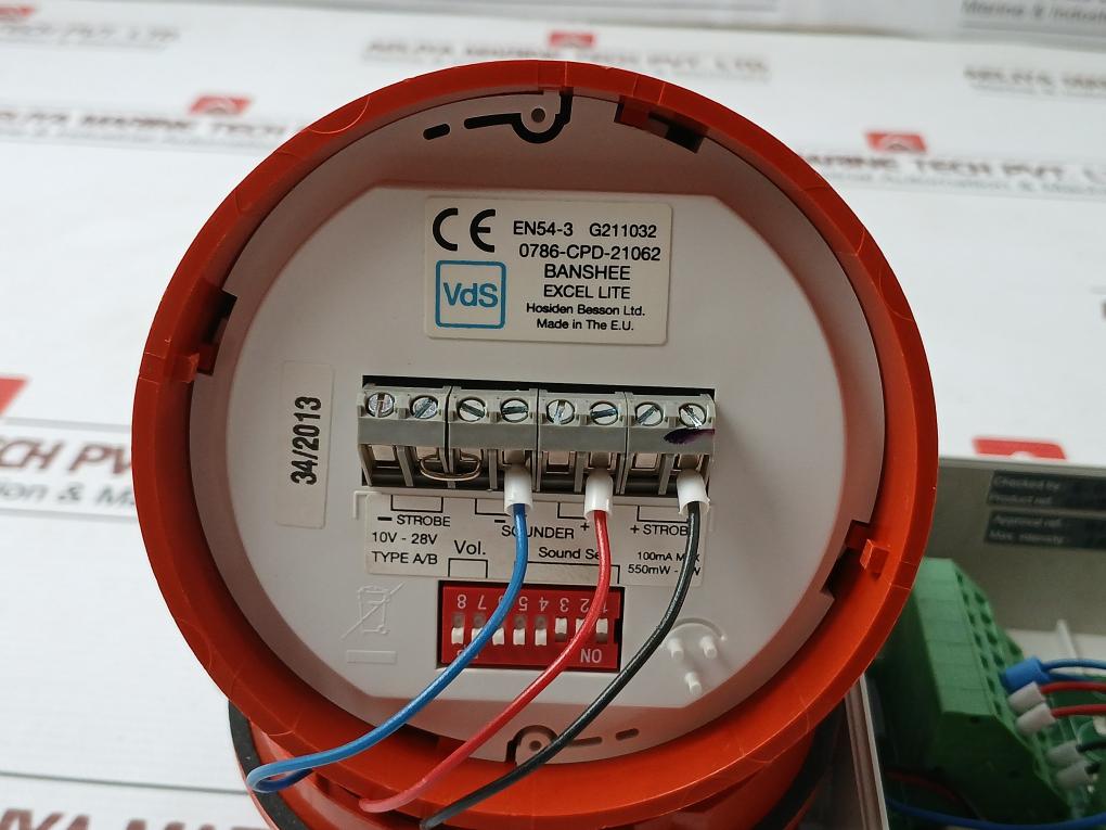 0786-cpd-21062 Hosiden Besson Fire Alarm Sounder Assy 10V-28V