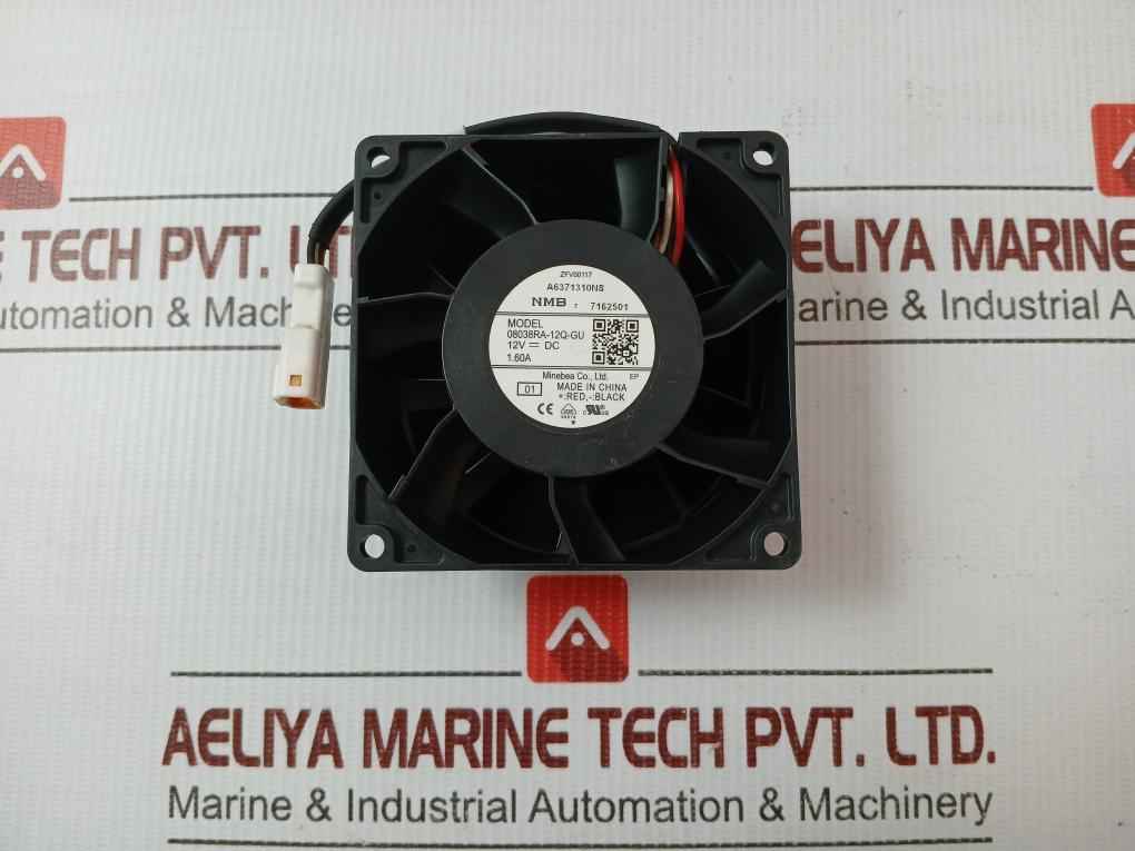 08038Ra-12Q-gu Dc Brushless Fan 12V Dc 1.60A 19.2W Nmb