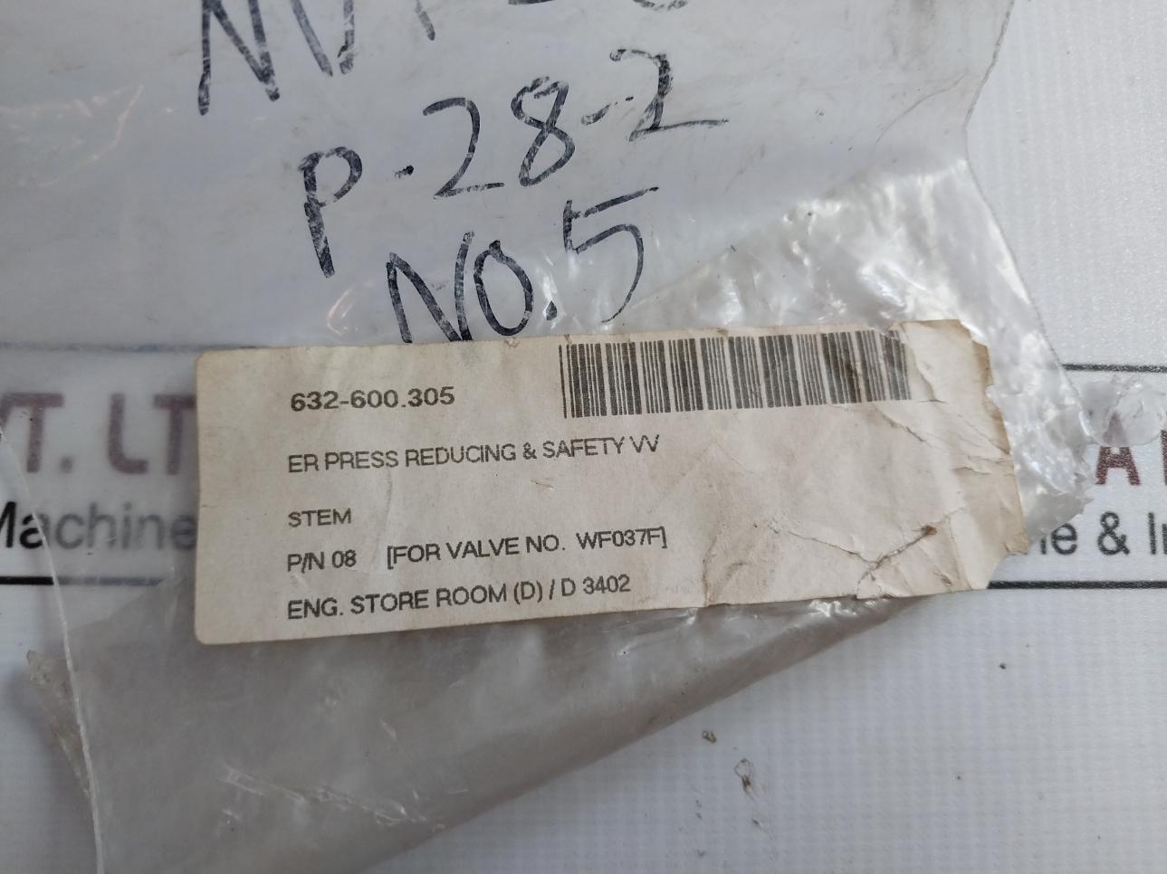 08 Stem For Er Press Reducing &amp; Safety Valve W08