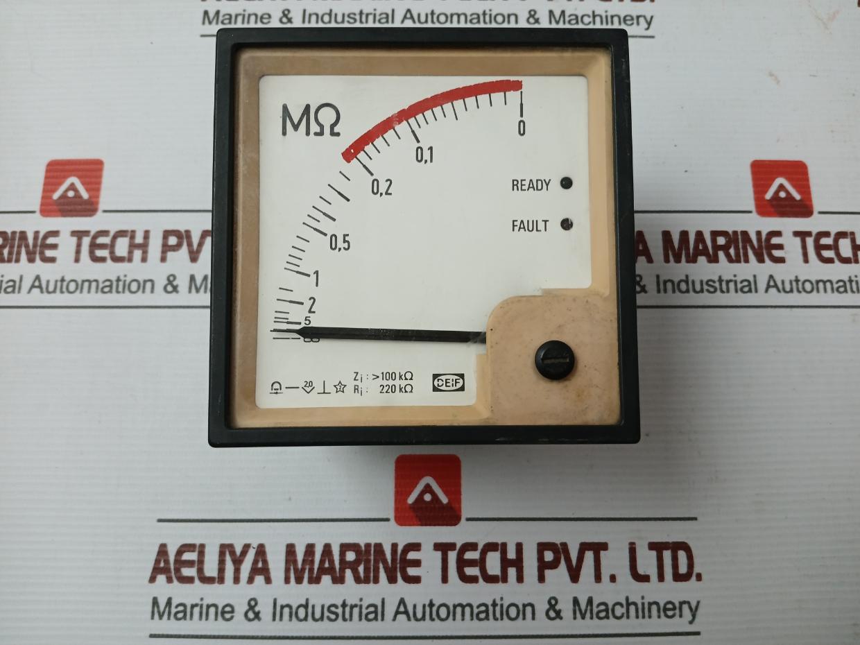 0 To 10 ∞MΩ Analog Panel Meter Internal Resistance(Ri)-220Kohm Brand Deif 300V 10A