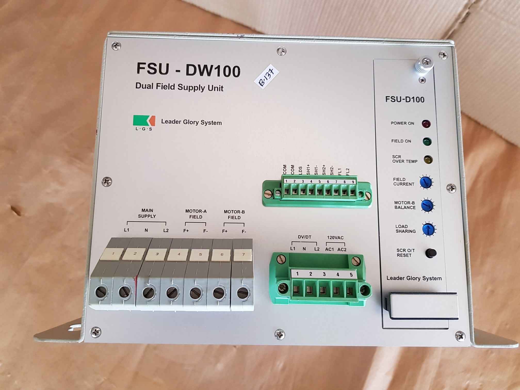 L.G.S. FSU-DW100 Dual Field Supply Unit  360VAC 50/60Hz