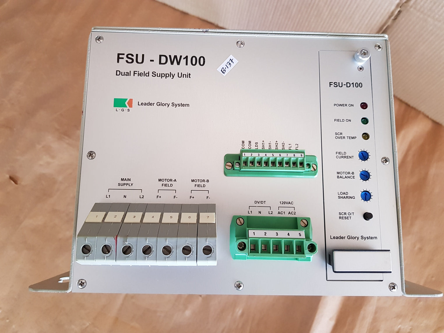 L.G.S. FSU-DW100 Dual Field Supply Unit  360VAC 50/60Hz