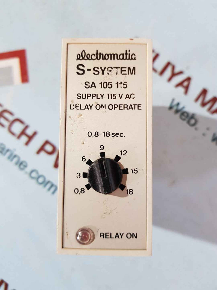 ELECTROMATIC SA 105 115 Delay on Operate Timer 115V 0,8-18SEC