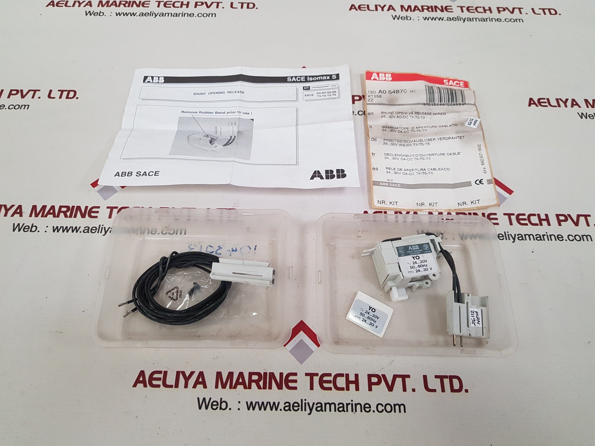 Abb kt5s8 shunt opening release wired a0 54870