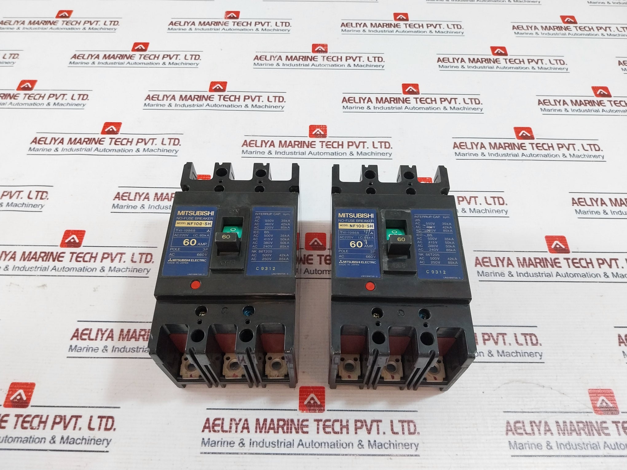 Mitsubishi Electric Nf100-sh No-fuse Breaker 60Amp 3-pole 660V