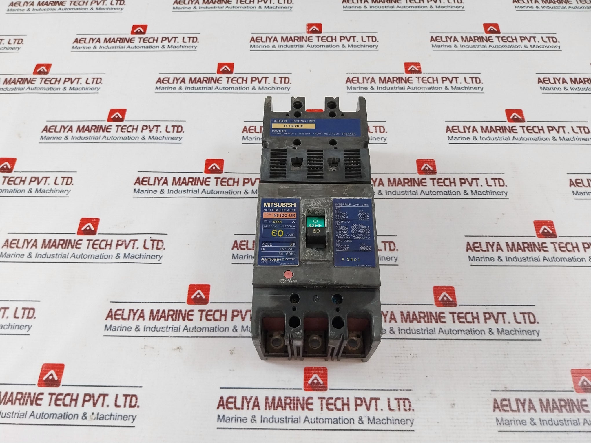 Mitsubishi Nf100-ur No-fuse Breaker 60Amp 690Vac