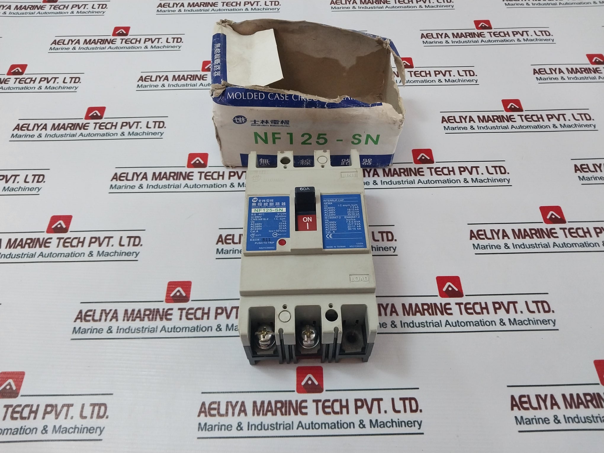 Shihlin Electric Nf125-sn No Fuse Circuit Breaker Temp 40?C,50/60Hz,690V,60A
