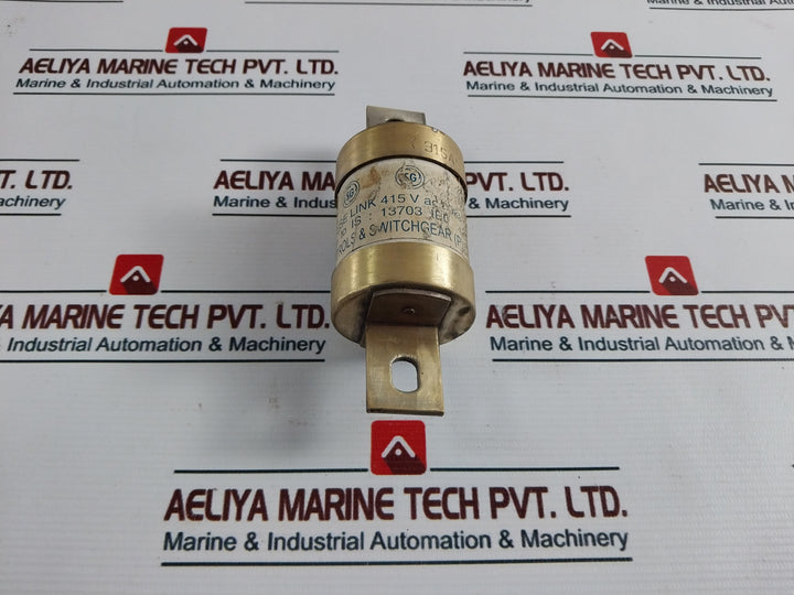 Sg Controls 315A Hbc Fuse Link 415Vac