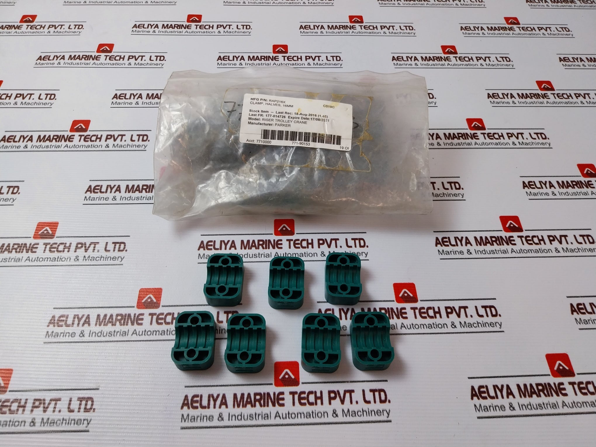 Lot Of 19X Ermeto RAP216X Tube Clamps Halves 16mm