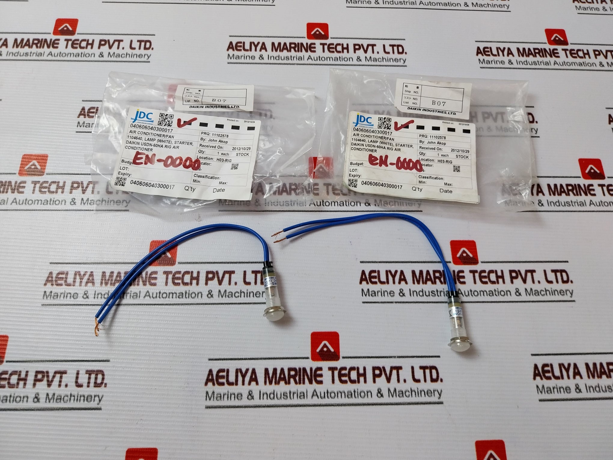 Lot Of 2X SAKAZUME LMS-10M/ LMS-10MX LED Indicator Light Lamp (White) AC125V