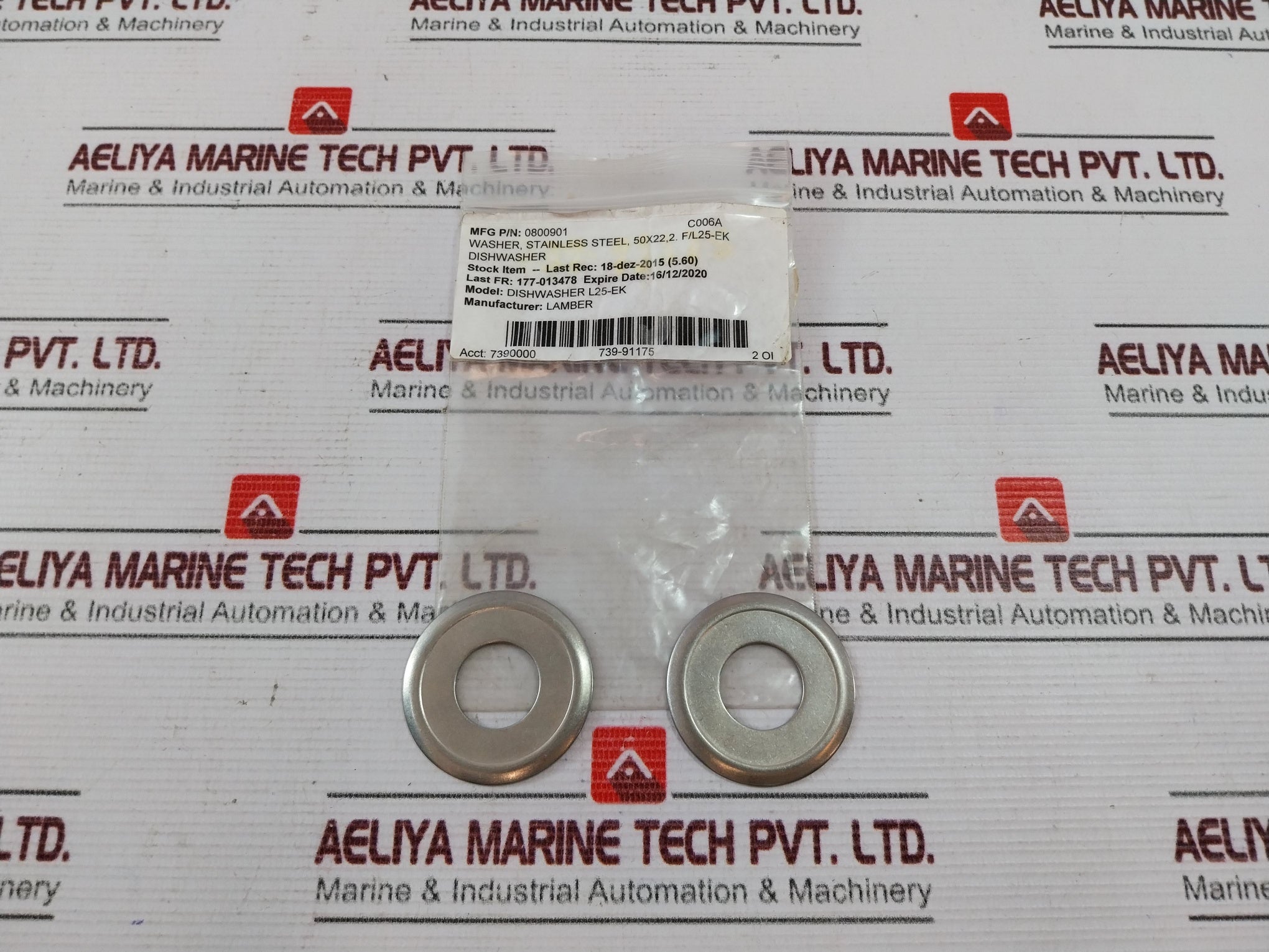 Lot Of 2X Lamber 0800901 Washer
