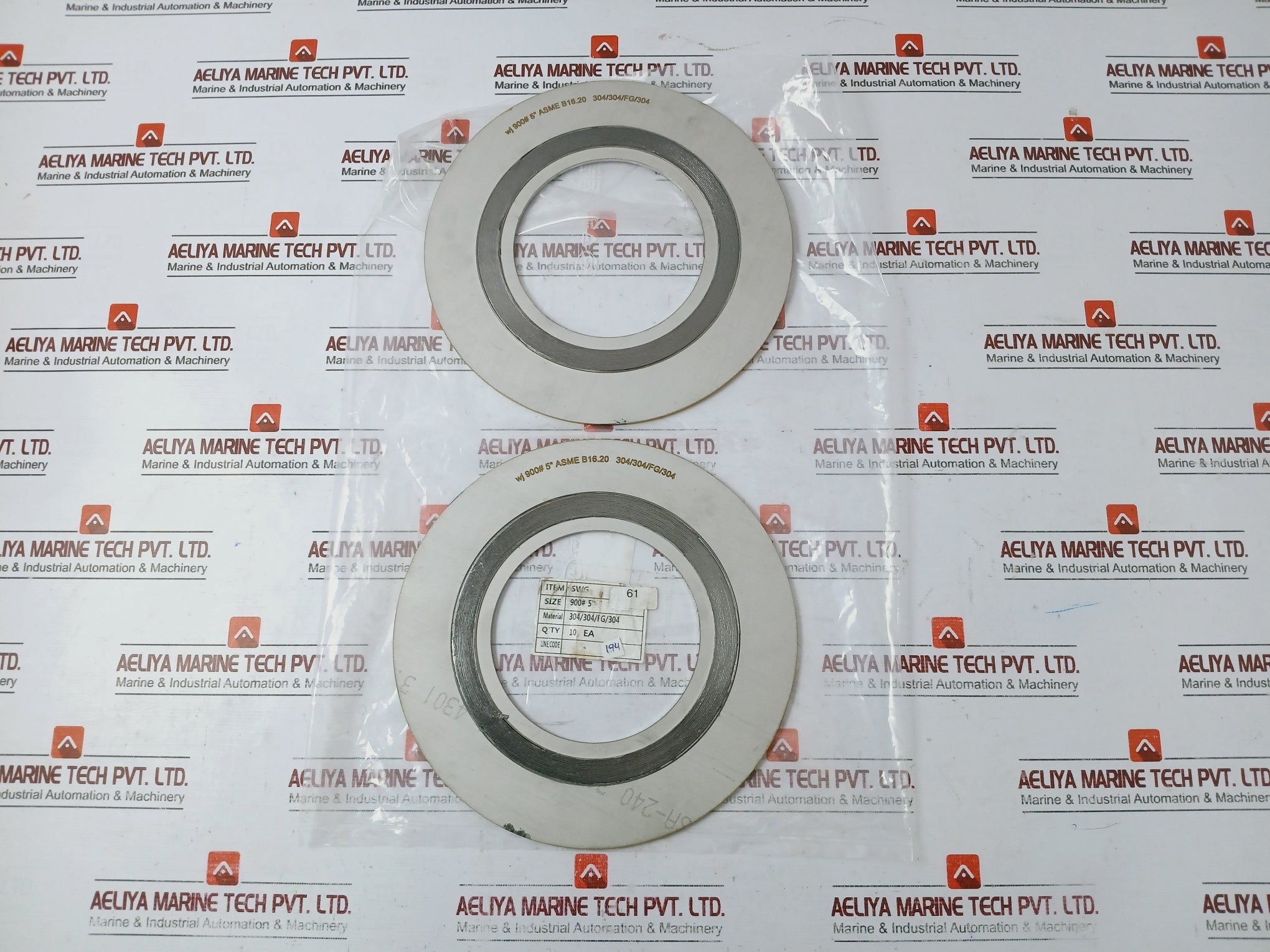 Asme B16.20 Spiral Wound Gasket 304/304/Fg/304 900 5Inch