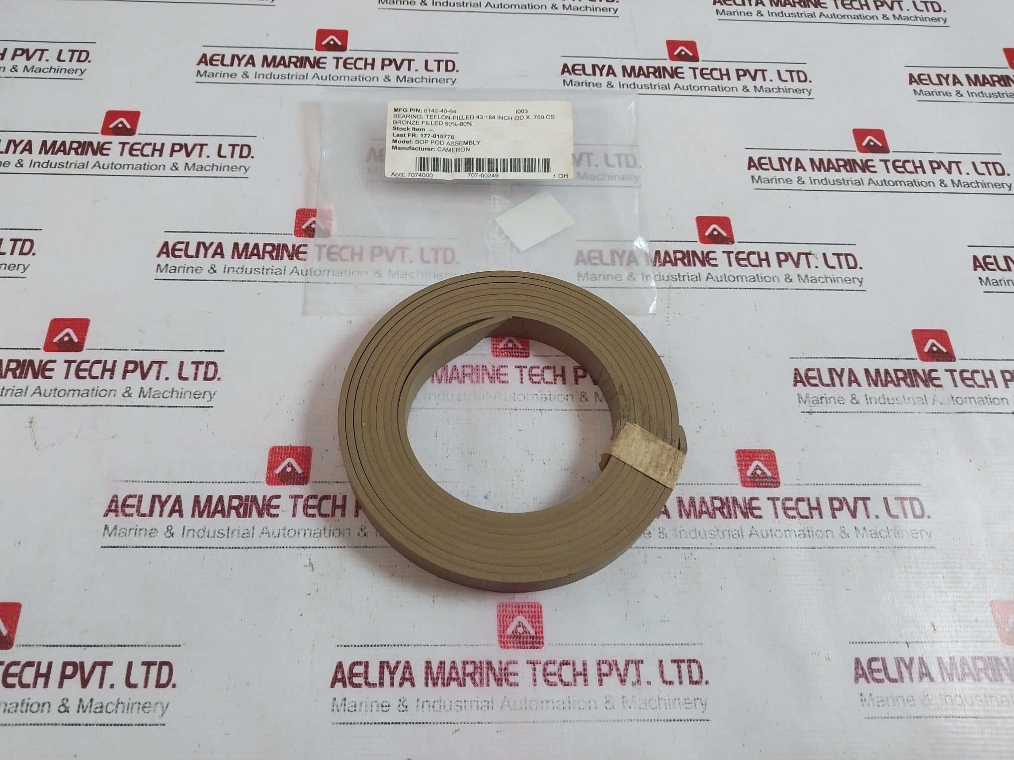 Cameron 6142-46-64 Bearing Teflon-filled 43.184 Inch Od X .750