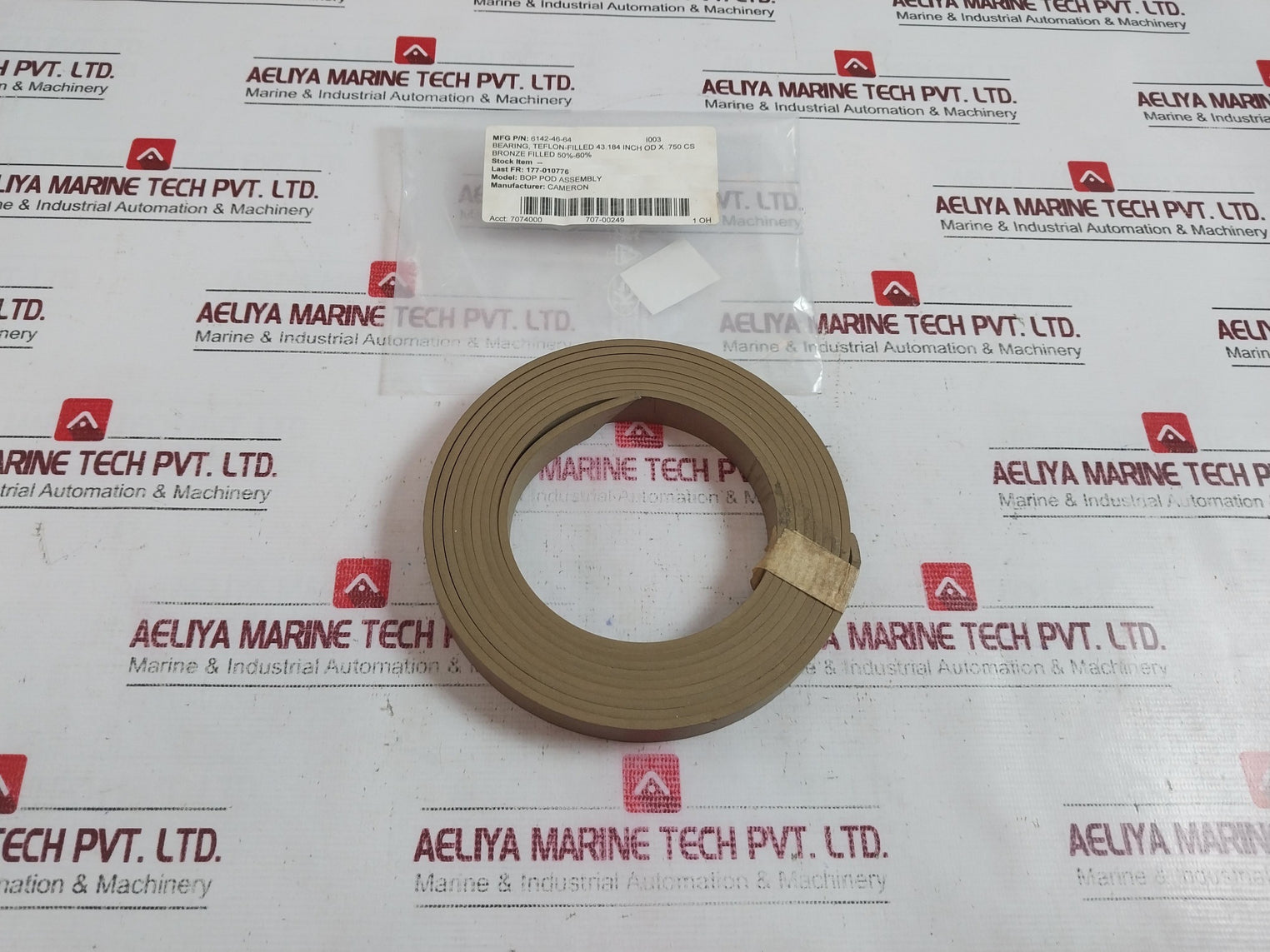 Cameron 6142-46-64 Bearing Teflon-filled 43.184 Inch Od X .750