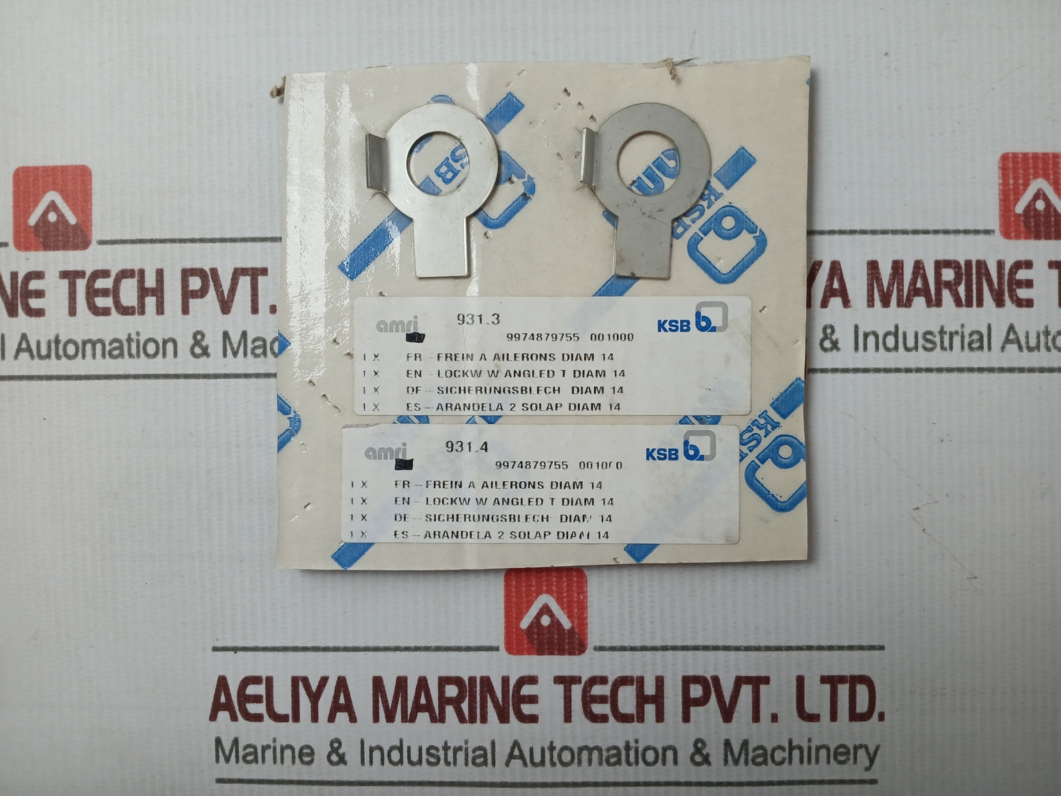 Ksb 9974879755 Lock Washer With Angled Tab Diam 14