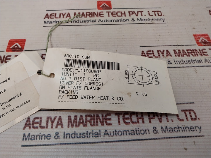 J1100660 T: 1.5 Cover F/Corrosion Plate Flange Packing