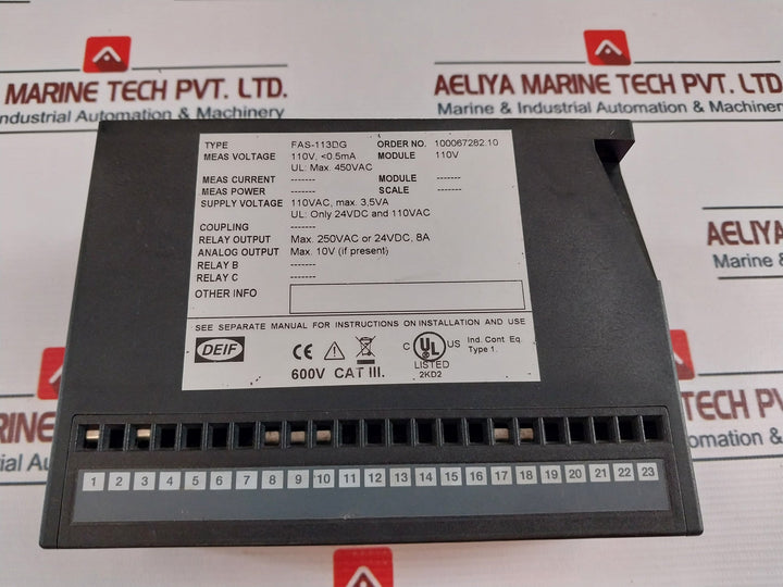 Deif Fas-113Dg Synchronizer 110Vac