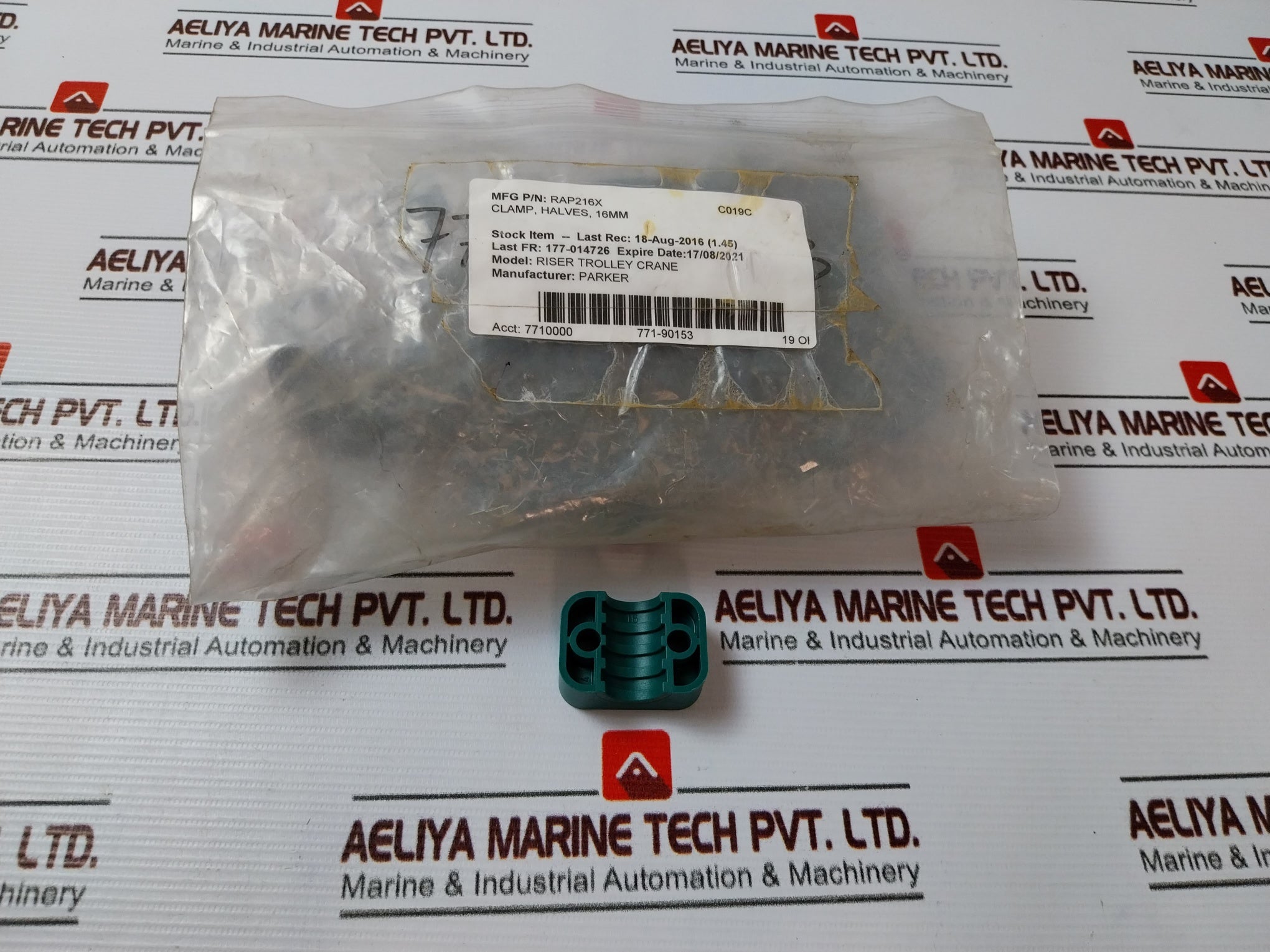 Lot Of 19X Ermeto RAP216X Tube Clamps Halves 16mm
