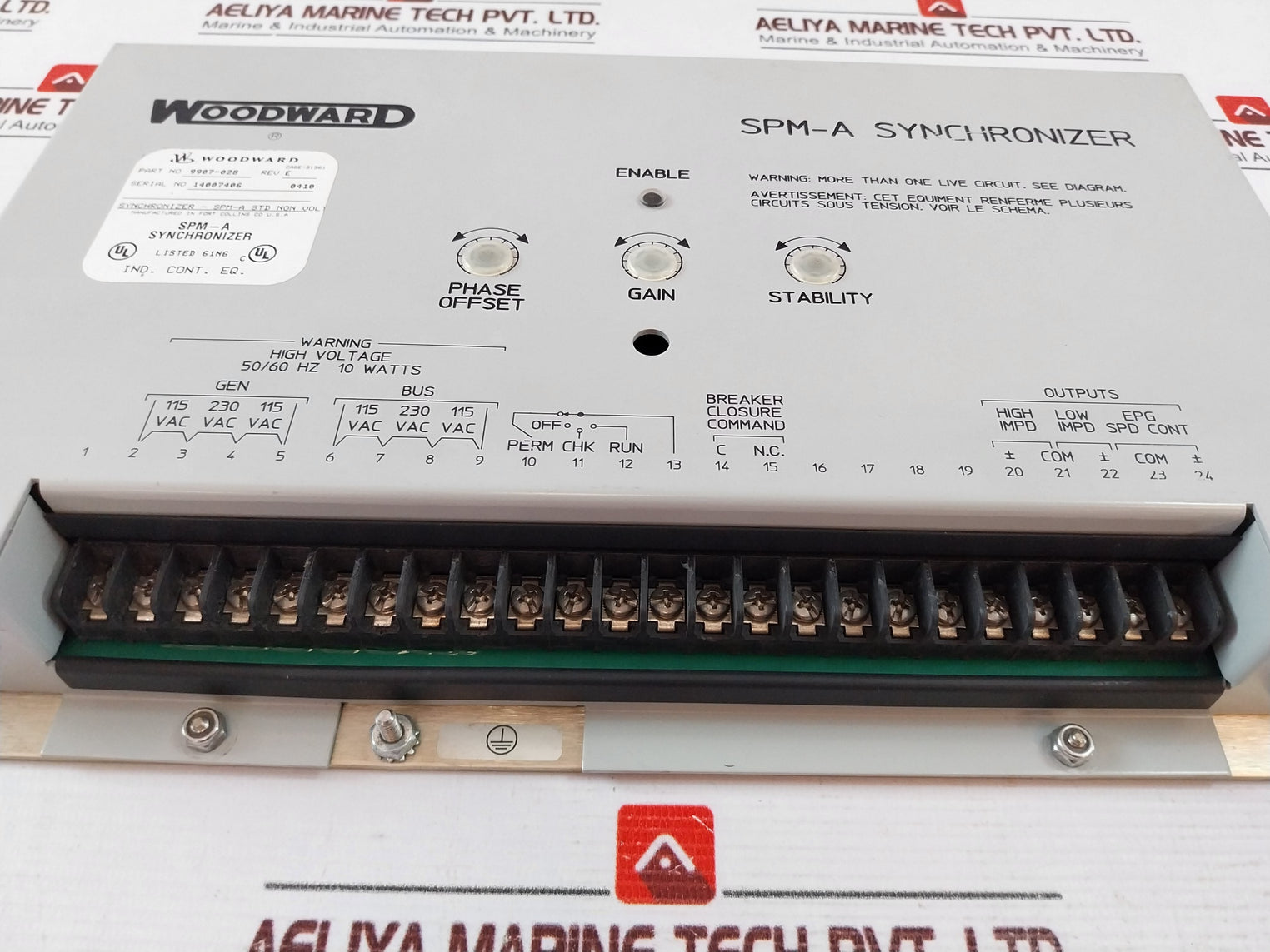 Woodward 9907-028 Spm-a Synchronizer 230Vac 50/60Hz