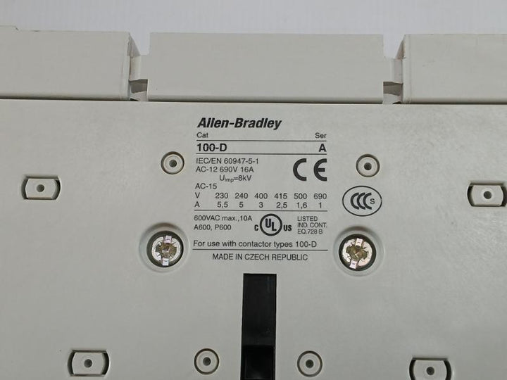 100-d95Kf11 Contactor 230V 50/60Hz Allen-bradley