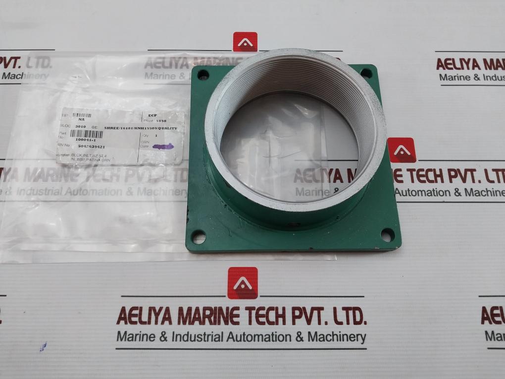 100041-1 Bsp Inlet Flange 5T 4 Inches Patina Green