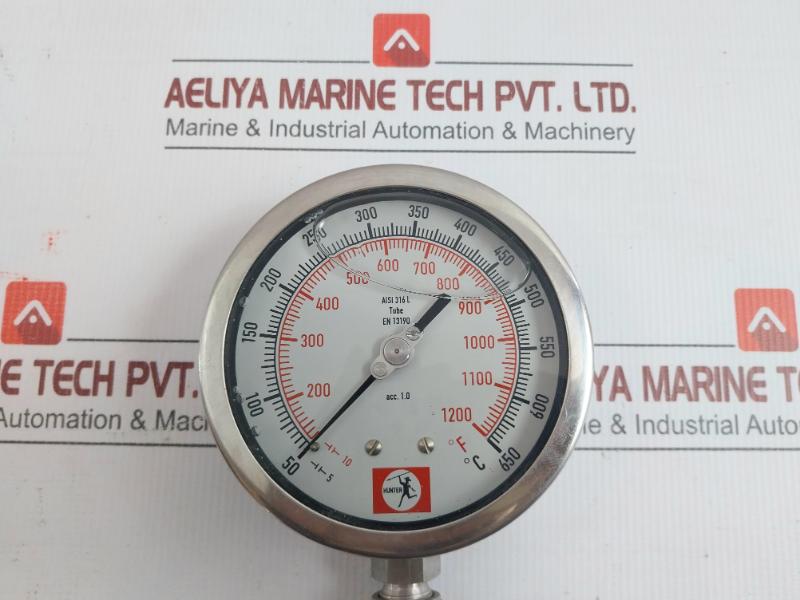 100S-gf-mt-s66-db Temperature Gauge 50 To 650°C Size-100Mm Hunter (1 Box = 2 Pcs)