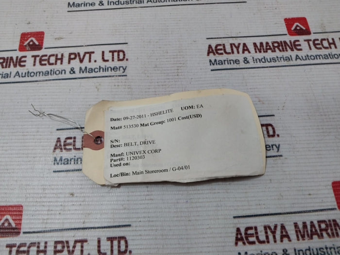 Univex 1120303 Drive Belt 513530
