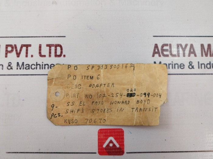 102-254-020-099-004 Actuator Stem Adapter 01-128A