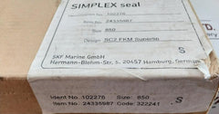 102276 Simplex Seal Ring Size 0850/850 Skf