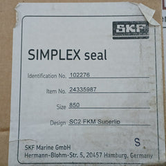 102276 Skf Size 0850/850 Simplex Sealing Ring