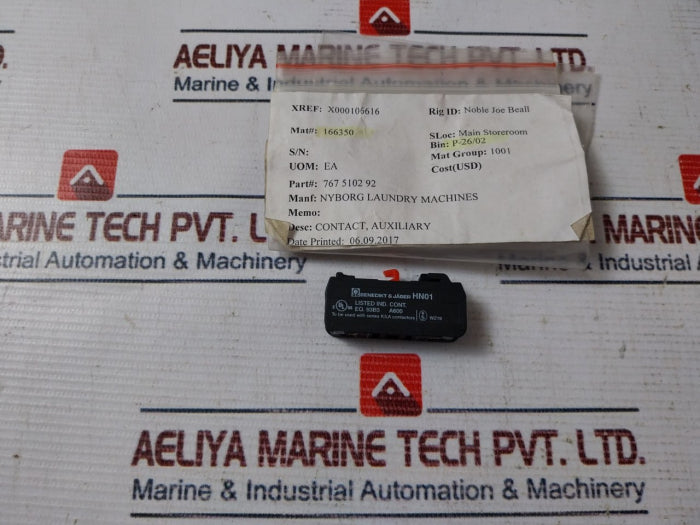 Benedikt & Jager Hn01 Auxiliary Contact 767 5102 92
