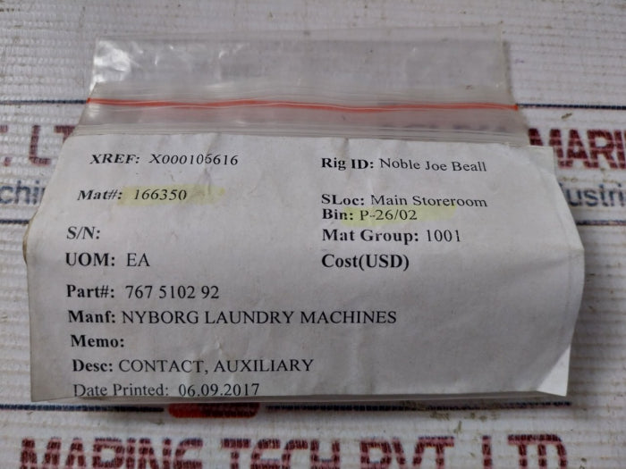 Benedikt & Jager Hn01 Auxiliary Contact 767 5102 92