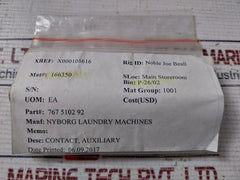 Benedikt & Jager Hn01 Auxiliary Contact 767 5102 92