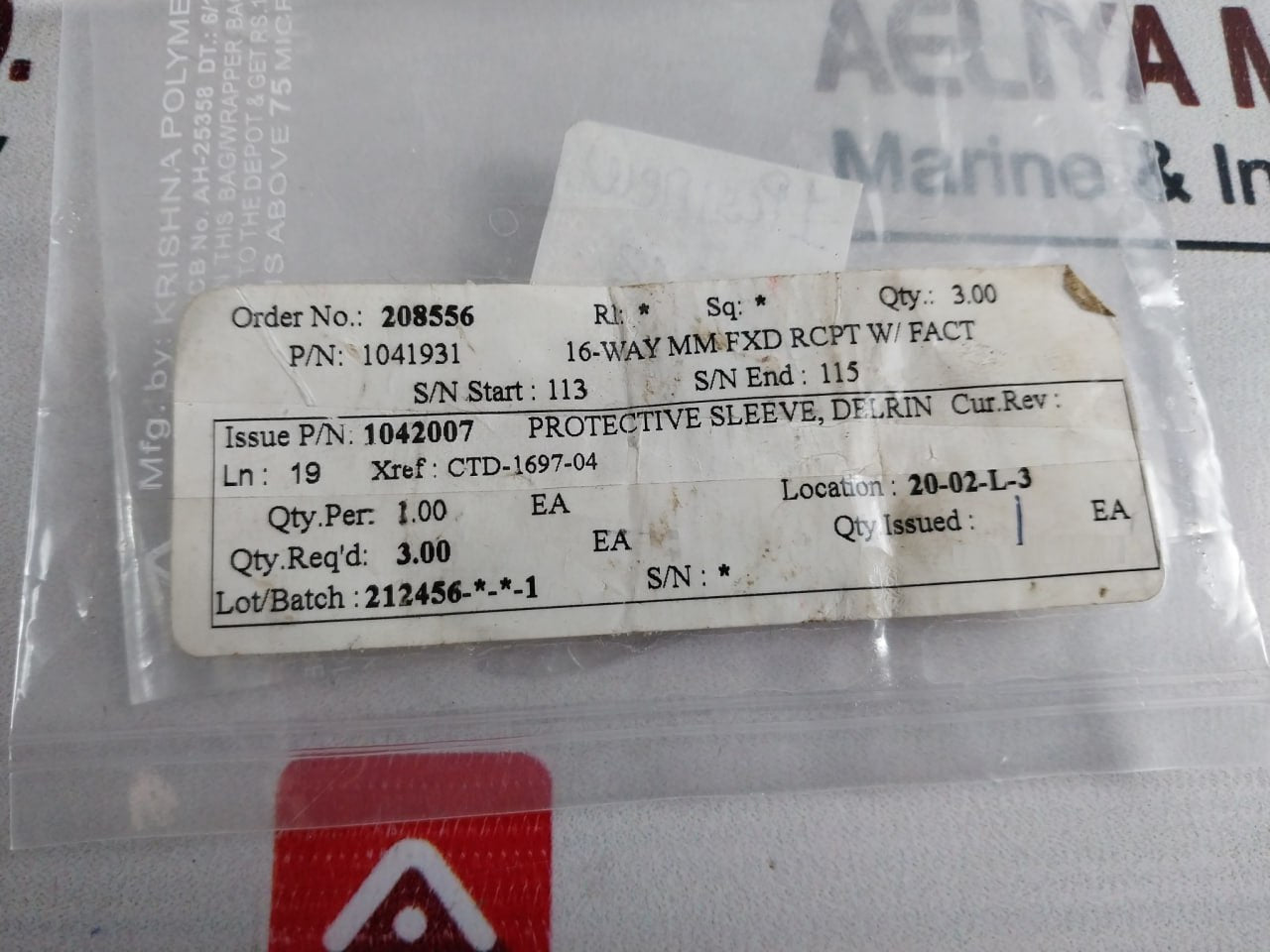 1041931 16-way Mm Fxd Rcpt W/ Fact Protective Sleeve Delrin 1042007