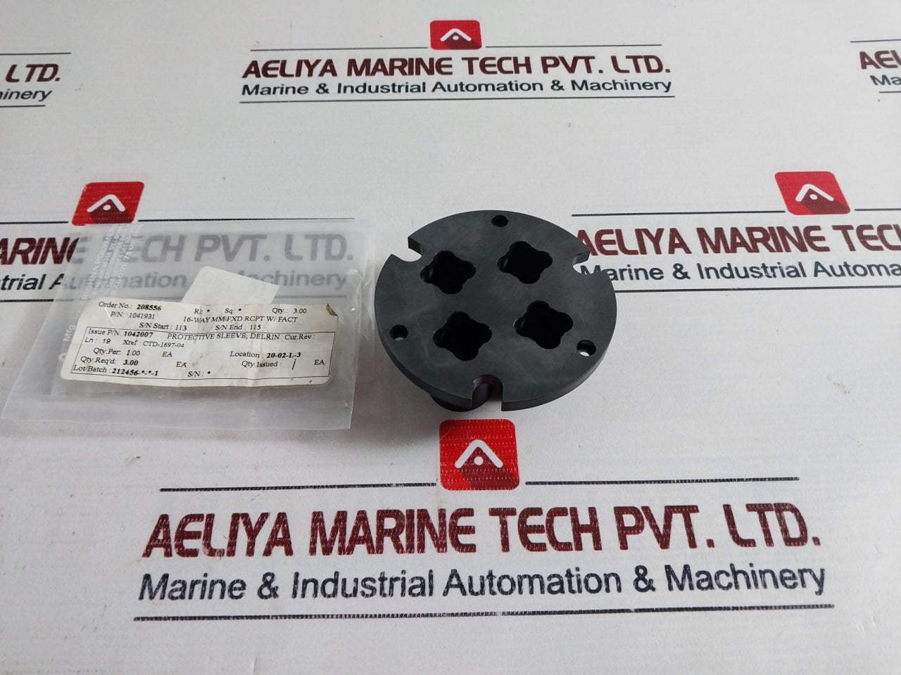 1041931 16-way Mm Fxd Rcpt W/ Fact Protective Sleeve Delrin 1042007