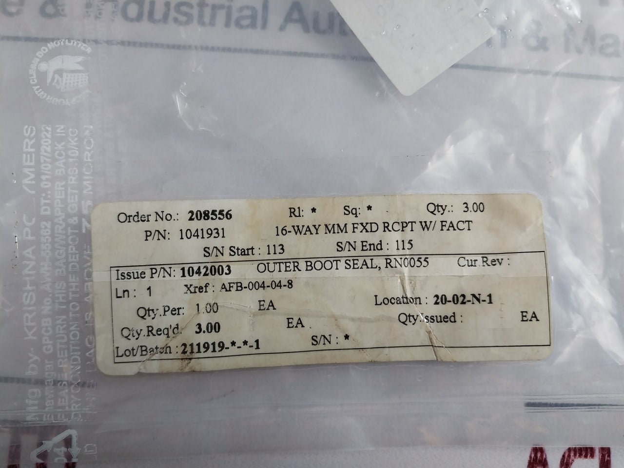 1042003 Outer Boot Seal