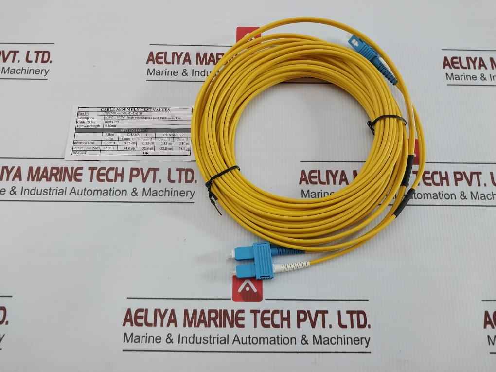 10 Meter Single Mode Duplex Lszh Patch Cords Fpc-sc-sc-03-d-l-010