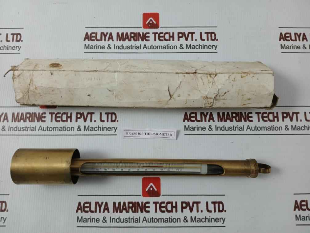 -10 To 100˚C/10˚C Brass Dip Thermometer 20-200˚F/20˚F