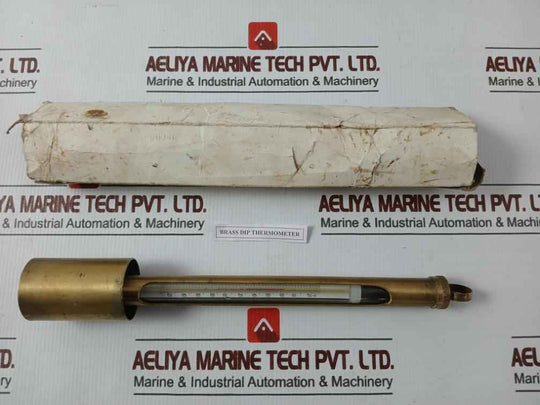 -10 To 100˚C/10˚C Brass Dip Thermometer 20-200˚F/20˚F