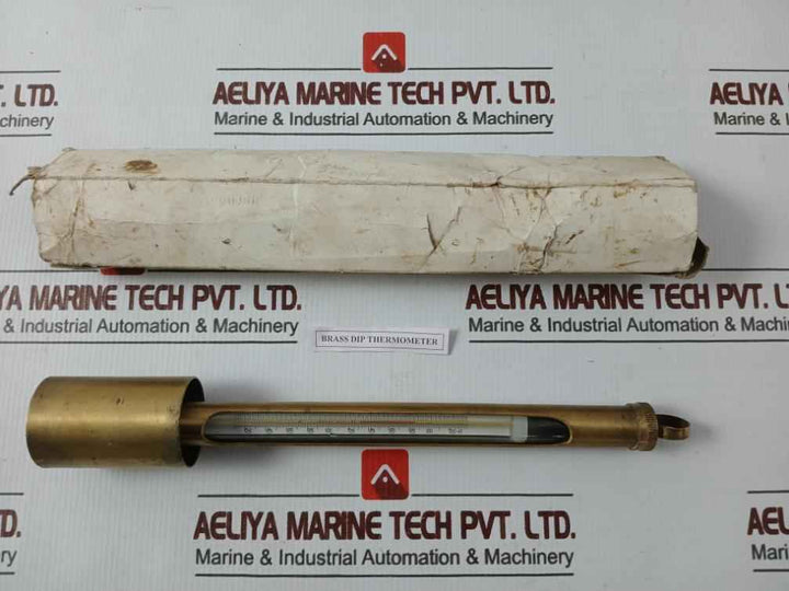 -10 To 100˚C/10˚C Brass Dip Thermometer 20-200˚F/20˚F