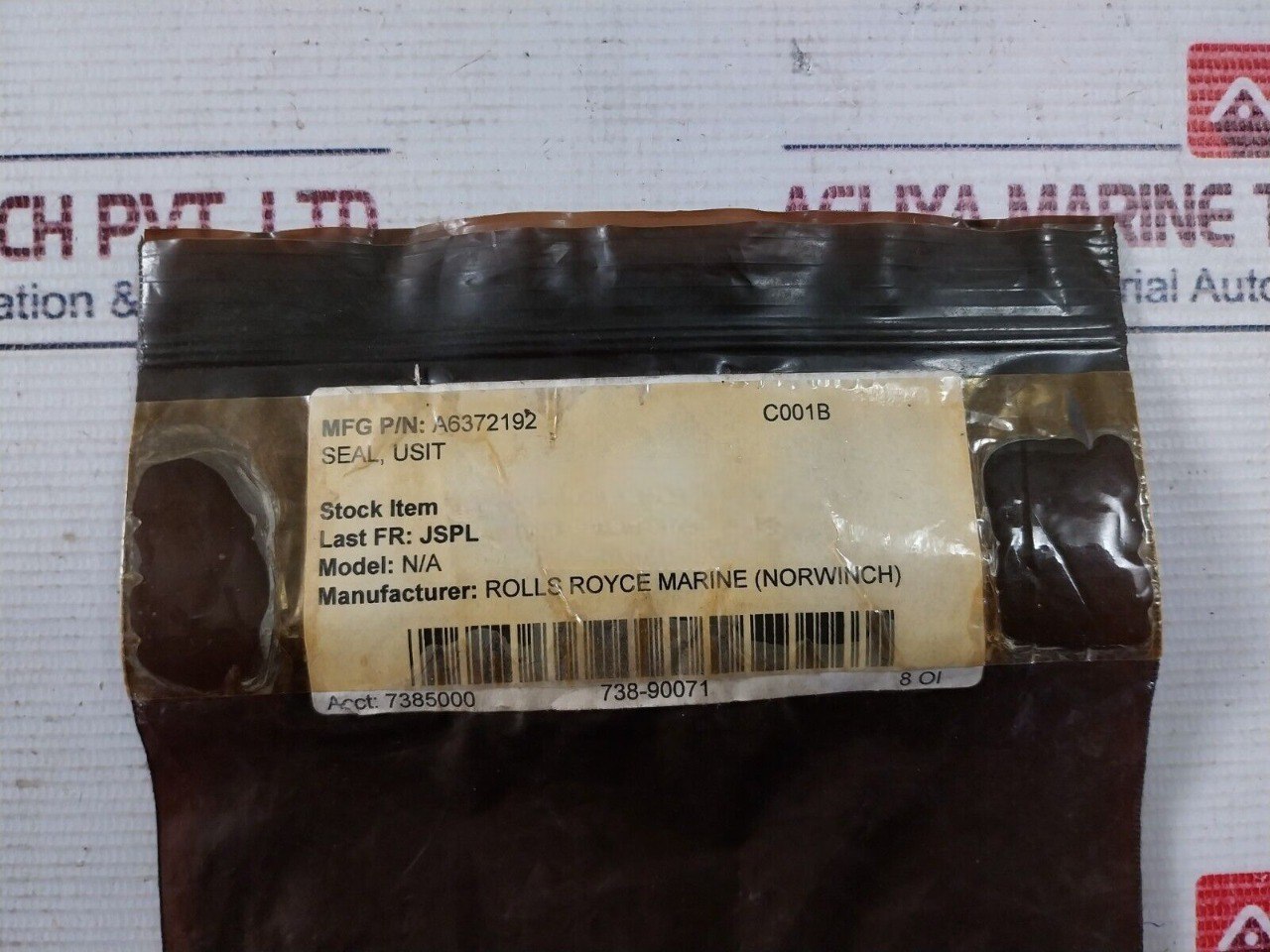 Rolls Royce Marine A6372192 Seal Usit