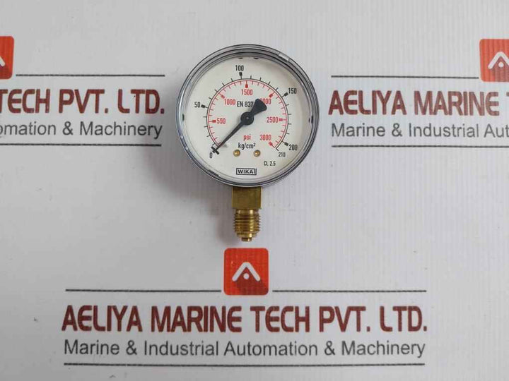 111.10.063 Pressure Gauge Wika 0 To 210 Kg/Cm2 & Psi