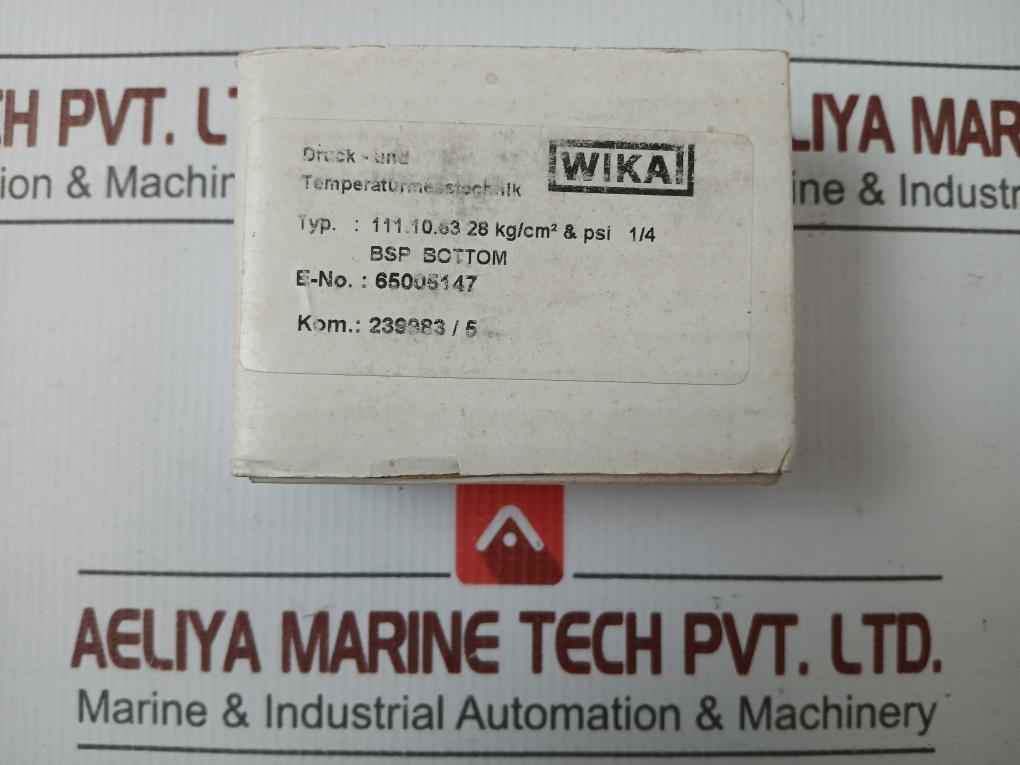 111.10.63 Pressure Gauge 28 Kg/Cm2 & 400 Psi Wika