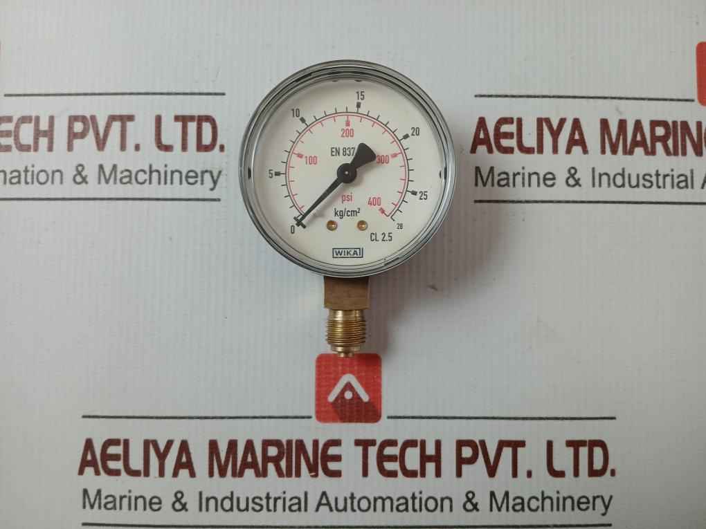 111.10.63 Pressure Gauge 28 Kg/Cm2 & 400 Psi Wika