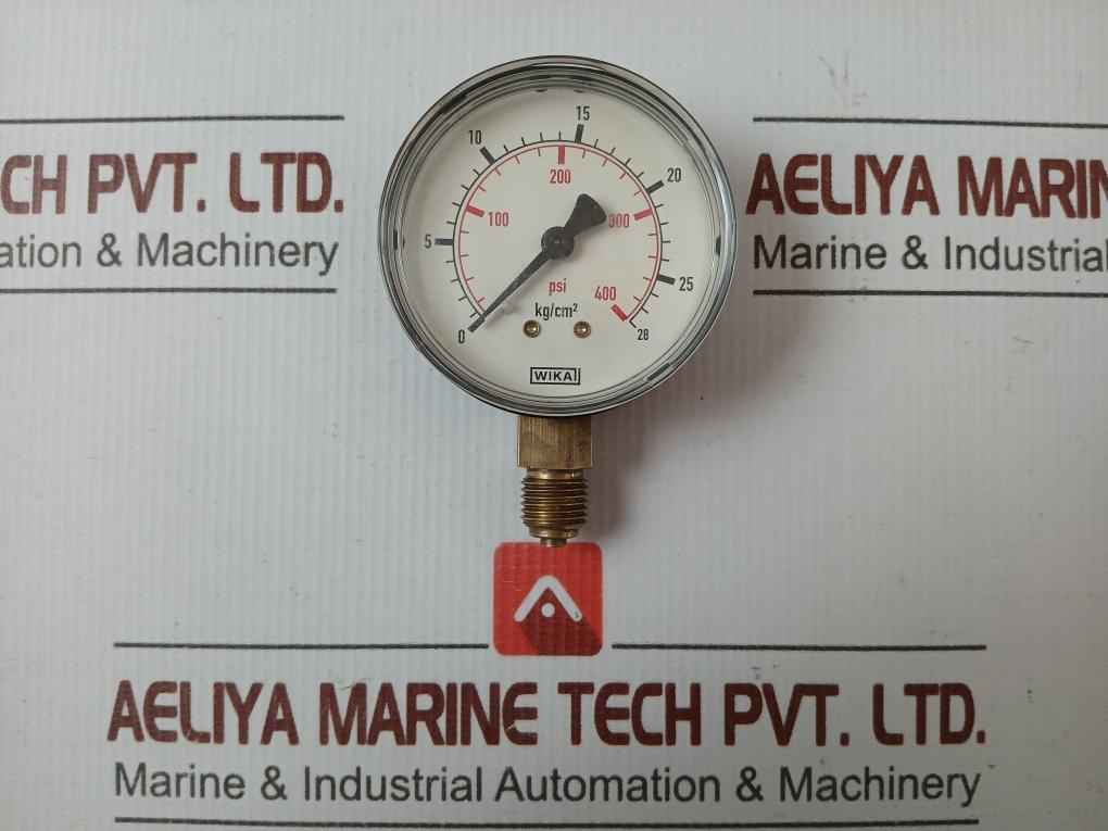 111.10.63 Pressure Gauge 28 Kg/Cm2 & 400 Psi Wika