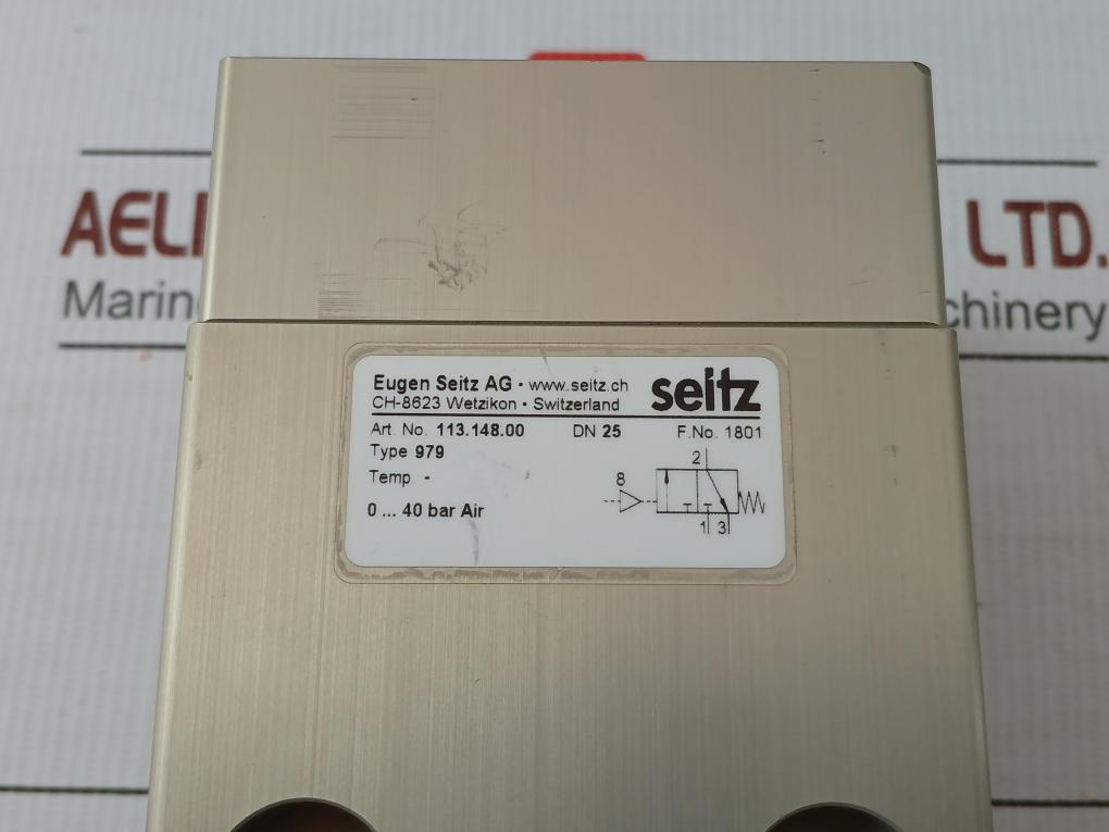 113.148.00 Pneumatic Actuated Air Valve 0-40 Bar Seitz